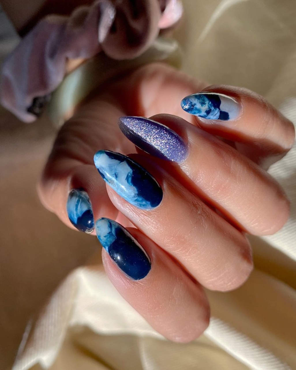Get Nautical With These Stunning Navy Blue Nail Designs